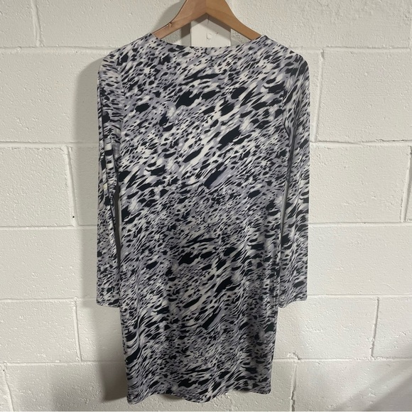 Vince Camuto Womens Multicolored Abstract Print Long Sleeve Shift Dress Sz Small - Picture 4 of 4